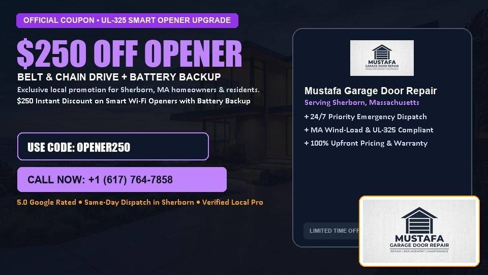 Mustafa Garage Door Repair $250 OFF Premium LiftMaster Opener Installation