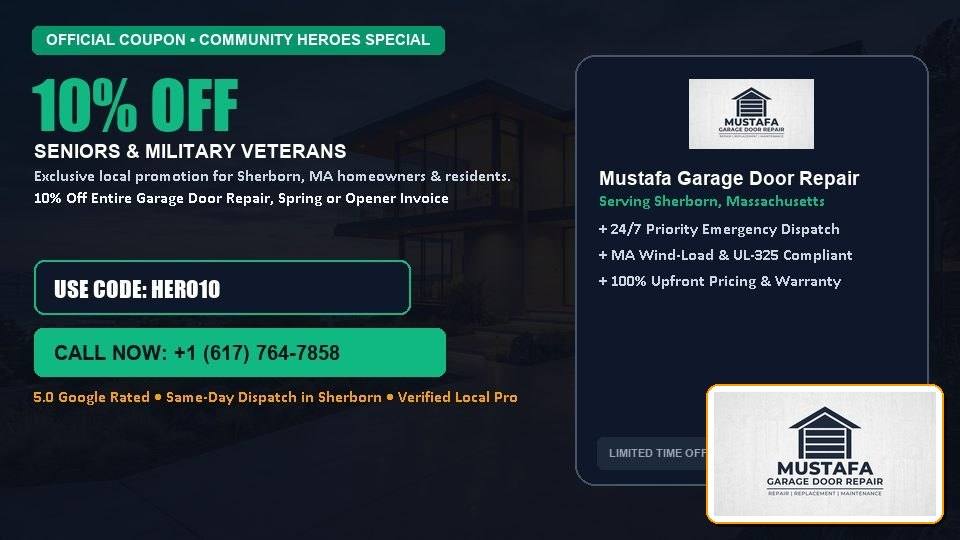 Mustafa Garage Door Repair 10% OFF Seniors & Military Veterans